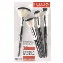 Kit Brochas x 4 Fibra Óptica Heburn