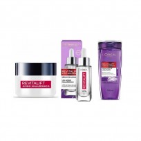 Pack Crema de Día + Sérum + Agua Micelar Hialuronico Loreal
