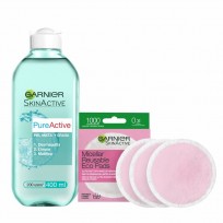 Agua Micelar Pure Active + Eco Pads Desmaquillante Garnier