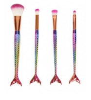 Set x 4 Brochas De Maquillaje Cola Sirena