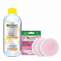 Agua Micelar Vitamina C Express Aclara + Eco Pads Garnier