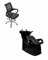 Combo Peluquería Sillón Luxury + Lavacabezas Champ