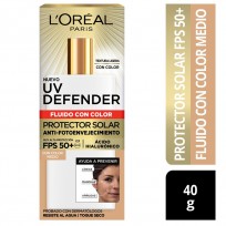 Uv Defender Fluido Con Color Tono Medio Loreal Paris