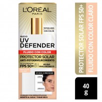 Uv Defender Fluido Con Color Tono Claro Loreal Paris