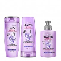 Shampoo + Acondicionador + Crema Peinar Hialuronico Elvive