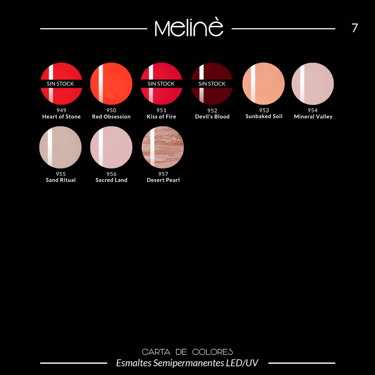 Esmalte Semipermanente Color para uñas Meliné