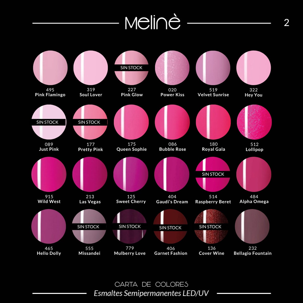 12 Esmaltes Semipermanentes Gel UV/LED Meliné