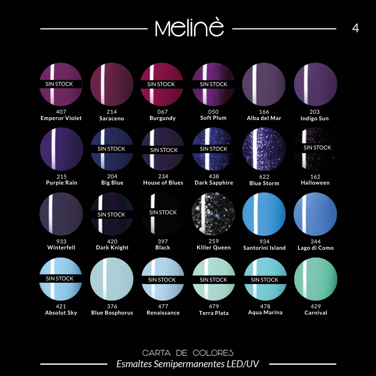 12 Esmaltes Semipermanentes Gel UV/LED Meliné