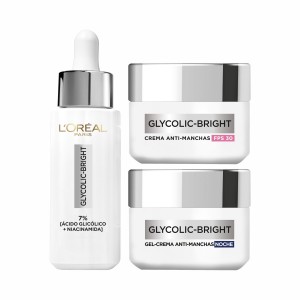 Pack Glycolic Sérum + Crema Día + Crema Noche Loreal París 