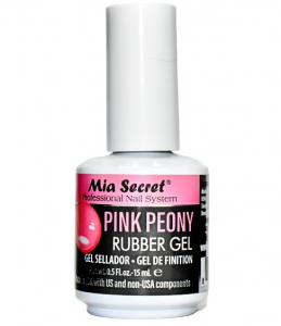 Rubber Gel Top Pink Peony x15ml Mia Secret