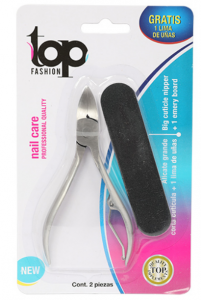 Alicate Grande Corta Cuticulas + Lima Top Fashion 