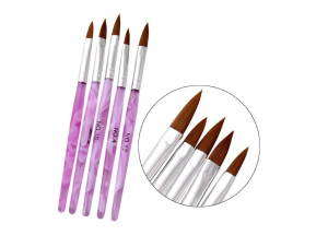 Set x 6 pinceles Deco Uñas Mango Acrilic 