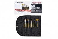 Kit Manicura 9 Pinceles Heburn