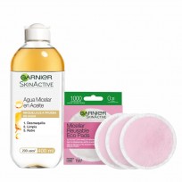 Agua Micelar Bifásica + Eco Pads Desmaquillante Garnier